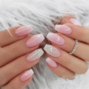 Faux ongles chablon et vernis simple